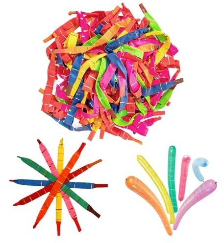 100pk Flying Rocket Balloons Assorted Colours, Flying Balloons, PartyBalloons Whistling Balloons.Party Bag Fillers for Kids,Noisy Screaming Balloon LatexBalloon Celebration Rocket balloon toys