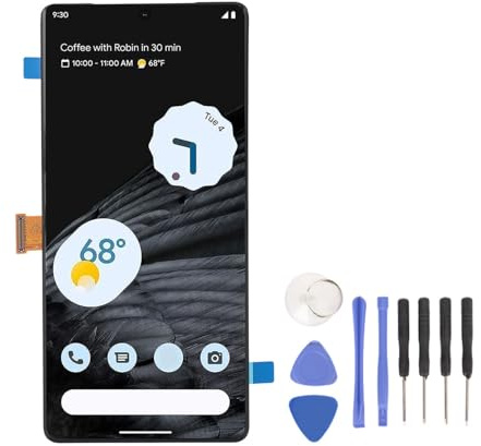 Bildschirm Ersatz für Pixel 7 Pro, Pixel 7 Pro Bildschirm Ersatz, 5G GP4BC GE2AE 6,7 Zoll Telefon, Organische LED Touchscreen Digitizer Baugruppe mit