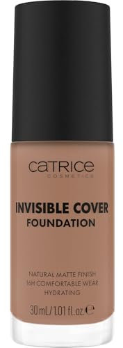 Catrice Invisible Cover Foundation, Nr. 050C, Nude, feuchtigkeitsspendend, langanhaltend, natürlich, für trockene Haut, vegan, ölfrei, ohne Parabene, ohne Mikroplastikpartikel, 1er Pack (30ml)
