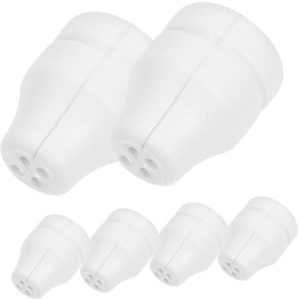Uonlytech 6 Pièces Pompons en Cordon Plastique Blanc 4 Trous pour Stores Romains et Rideaux, Fixation Sécurisée et Installation Simplifiée à Domicile