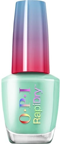 OPI RapiDry™ - Esmalte de uñas secado rápido - Sin Imperfecciones ni Marcas - Esmalte Vegano - No Further Delays - Esmalte de Uñas Verde (9ml)