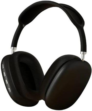True Face Wireless Bluetooth Over-Ear Headphones, Noise-Canceling Earphones with Mic, Lightweight Design, Deep Bass, Long Battery Life, for Travel, Work & Gaming Black One Size