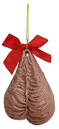 Lustige Weihnachtsdekoration Penis Ornamente für den Weihnachtsbaum 3D Hoden Ornament hängende Dekoration Streich Geschenke Männer Weihnachtsdeko im Bauernhausstil