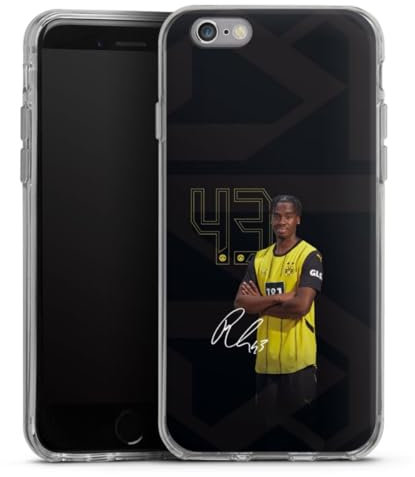 Silikon Hülle kompatibel mit Apple iPhone 6 Case transparent Handyhülle Jamie Gittens Borussia Dortmund BVB