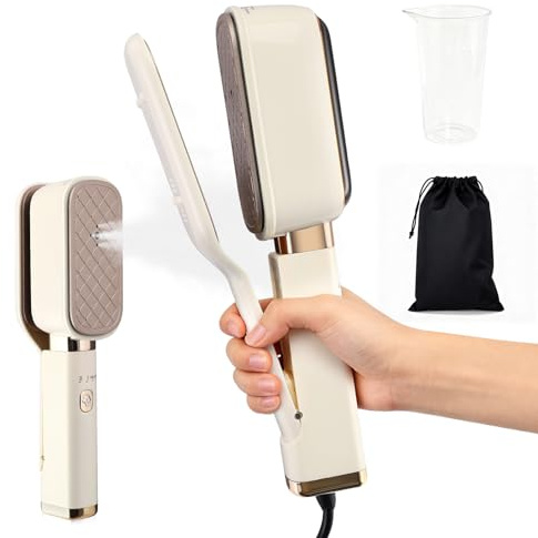 Yigowyigo Mini Fer a Repasser Couture, 1000W Fer à Repasser, Portable Defroisseur a Main 3 en 1 Humide et Sèche, Mini Fer à Vapeur Rapide 20s, avec Réservoir D'eau de 60 ml, pour la Maison