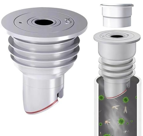 35-40mm Washing Machine Waste Pipe Connector, Silicone Drain Pipe Connector Silicone, Drain Hose Seal Plug with Built-in Valve, Hose Seal Ring Drain Plug Deodorant for Bathroom, Kitchen & Laundry Room