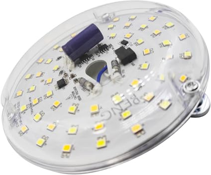 SIXRUN 4-Zoll-LED-Deckenventilator-Licht-Retrofit-Kit, 15W 3CCT 3000K 4000K 6000K Dimmbar Magnetische Befestigung für Deckenventilator-Lichtersatz (230V)