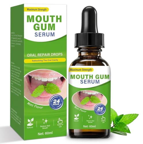 Gum Restore Drop, Zahnfleischreparatur bei Pflege empfindlichem Zahnfleisch | wirksame sauberes Zahnfleisch und frischer Atem, Behandlung gegen Mundgeruch für Erwachsene, Minzgeschmack, 60 ML