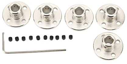 HPZIHUIT 5Pcs 6mm Flange Shaft Coupling Flange Coupling Connector Rigid Guide Model Coupler Accessory Shaft Axis Fittings for RC Model Motors