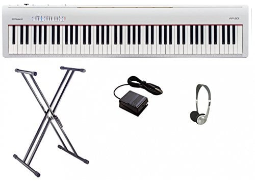 Roland FP30 - Set per pianoforte digitale, con doppia struttura e cuffie