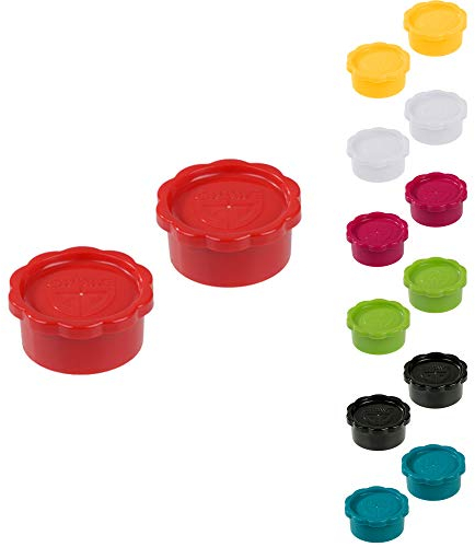 Gräwe Lot de 2 bouchons de rechange rouges pour carafe en verre Sodastream modèle Penguin (bouchon pas de type champagne) + Crystal