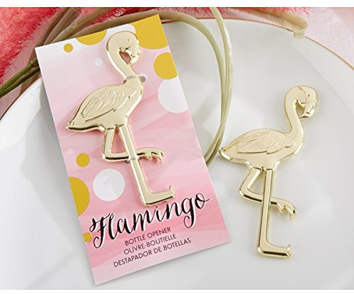 Disok Décapsuleur en forme de flamant rose Livré avec une petite housse Idéal comme cadeau de mariage. Unisexe.
