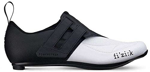 fizik Unisex Powerstrap R4 cycling footwear, Weiss Schwarz, 45 EU