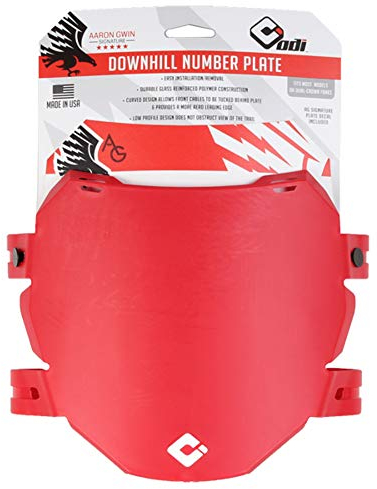 ODI Unisex – Erwachsene Nummernschild, rot, 160mm