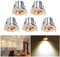 Audor Mini Einbaustrahler Klein LED Set 5er, 3W LED Deckenstrahler Schwenkbar COB Deckenspots Einbauleuchte Aluminium Spots LED Set Warmweiß für Weinschrank/Schrank/Küche/Wohnzimmer-Rosegold