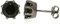 XEN Ohrstecker mit Chromediopsid HT-Quarz ca. 3,78 ct. Black Rhodium