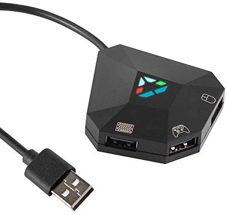 Joso Keyboard and Mouse Adapter, USB Adapter for PS4/PS3/Xbox One/Xbox 360/NS Switch Console Converter with Type C Port Support Custom Mapping & Reset Button Function