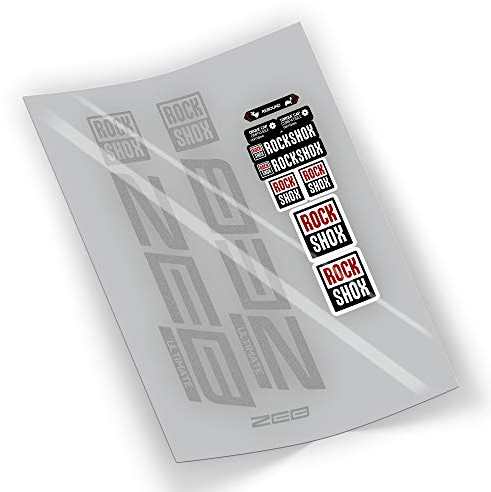 FA222 Aufkleber Gabel Rock Shox Zeb Ultimate 2021 ADESIV AUTOCOLLANT AUFKLEBER (Silber)