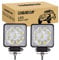 RIGIDON 2 Pcs Auto quad scheinwerfer, 4 Zoll 10cm 27W led flutstrahler, offroad beleuchtung für SUV ATV, Traktor, LKW, 4x4 6000K Weiß led nebelscheinwerfer, led arbeitslicht led arbeitsscheinwerfer