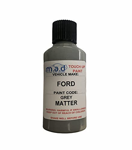 M.A.D MYLDAN AUTO DESIGN Touch Up Paint Compatible with FORD GREY MATTER FIESTA FOCUS KUGA - 30ml Kit, Gloss Finish with Built-in Brush - Made with Helios Paint (JUST PAINT)