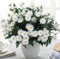 Anaoo Künstliche Gänseblümchen für Vase, künstliche Pflanzen, Dekoration für Haus, Braut, Hogar, Büro, Garten, Fenster, Partys, Balkon, Blumenarrangements, Weiß