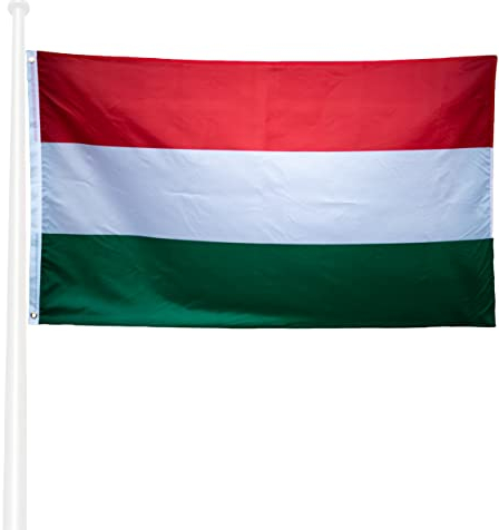 KliKIl Ungarn flagge 90x150cm - ungarisch Flagge Fahnen Fanartikel Wetterfeste ungarisch Nationalflagge mit Messingösen leuchtenden Farben und UV-beständig für den Außenbereich Hungary