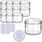 gouveo 12er Set Einmachgläser 230 ml mit Motivdeckel weiß Frohe Ostern Motiv 3 - Vorratsgläser, Marmeladengläser, Einkochgläser, Geschenkgläser für das Osterfest