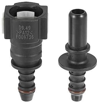 X AUTOHAUX 9.49mm SAE à 8mm Droit Carburant Tuyau Rapide Libération Connecteur 2pcs