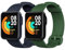 MoKo 2 Piezas Correa Compatible con Xiaomi Mi Watch Lite/Redmi Watch, Pulsera Deportiva de Repuesto de Silicona Suave - Azul Tinta/Verde Oscuro