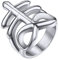 PROSTEEL Herren Leviathan Kreuz Statement Ring Satan Doppelkreuz Ring Größe 69 Edelstahl Biker Motoradfahrer Halloween Modeschmuck Accessoire