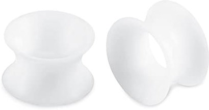 Wycian Tunnel Dünn, Tunnel 4MM Silikon Band Weiß 2STCK 6g Silikon Ear Gauge Expander Set für Männer Frauen