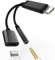 Lightning to 3.5mm Connector Iphone AUX Audio Headphone Splitter Charger Jack Cable Dongle Cord Adapter(2in1)Apple MFI Certified for 7 8 Plus X 11 12 13 14 Pro Max Mini Ipad Earphone Headset Converter