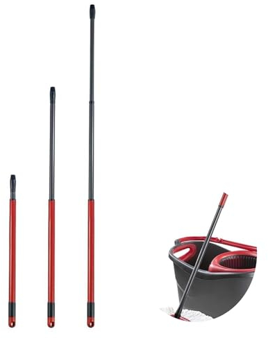 Mango telescópico de 3 secciones para Vileda O-Cedar Easywring Spin Mop Reemplazo, 22 pulgadas a 48 pulgadas Mango extensible telescópico