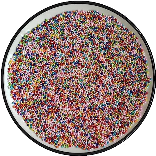 Essbare Regenbogen Nonpareilles Zucker streusel | Dessert Streusel|Kuchen Cupcake Topper | Cookie-Dekorationen | Süße Persönlichkeiten Zuckerstreusel für die tägliche Kuchendekoration