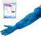 ARNOMED Manicotti braccia in CPE blu, extra forte, manicotto braccio 100 pz., copribraccio con elastico su entrambe le aperture, copri braccio per uomo/donna, manicotti monouso lavoro 40x20 cm