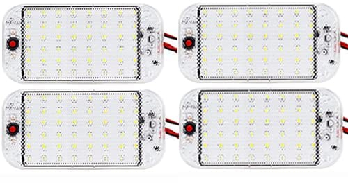 ANYPOWK Luces LED de 12 V para VR con interruptor de encendido/apagado – 5 W luz diurna 500 LM – Iluminación interior para RV, furgoneta, remolque, barco – Juego de 4