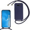 MBSLFY Silikon Handykette für Samsung Galaxy S10e Hülle mit Band,Silikon Necklace Handyhülle mit Abnehmbar Kordel zum Umhängen Stossfest Bumper Handy Schutzhülle für Samsung Galaxy S10e, Navy blau