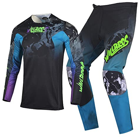 Willbros Männer Motocross Jersey Hose Combo MX Set Offroad Dirt Bike Bergab Enduro Rennen Frauen MTB BMX Anzug Erwachsener