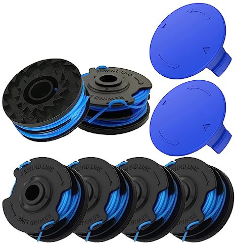 KST-120X Ersatz-Fadenspule für Kobalt KST 120x-06, Rasentrimmer, 6 m, 0,065 Zoll, 8er-Pack (6-reihige Spule + 2 Kappen)