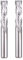Up & Down Cut Bit 6mm（0.236 Shank, 7/8 Cutting Length Compression Bit Spiral CNC Router Bits End Mill Tungsten Carbide Milling Cutter Set 2 Pack