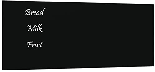 vidaXL Tableau noir magnétique mural Noir 50x20 cm Verre trempé, tableau noir en verre, tableau magnétique pour mur, tableau d'écriture