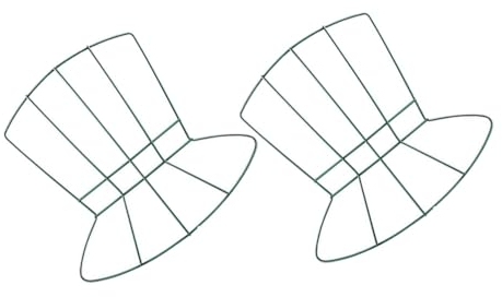 Kichvoe 2 St. Patrick Day-Kranz Drahtrahmen Kobold-Zylinder-Kranzform DIY-Kranz Irischer Kranz Blumenring Hängeschild Für Tür Fenster Wand Veranda Dekoration