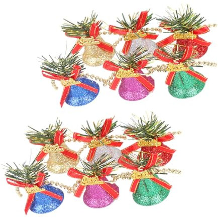 Ciieeo 12 STK die Klingel weihnachtsdeko Kinder bastelset Stuck Glocke Weihnachtsschmuck Glöckchen zum Basteln Ornament Dekor Weihnachtsbaumglocken Weihnachtsglocken Anhänger Weihnachten