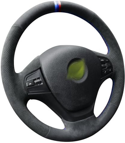 Handgenähte Alcantara-Lenkradhülle, kompatibel mit BMW X3 F25 / X5 F15 (2010–2017)