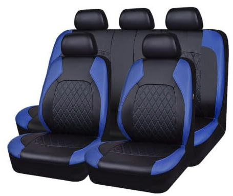 RPSRLS Auto Sitzbezüge Sets für Ford Fiesta MK6 2002 2003 2004 2005 2006 2007 2008, Autositzbezüge Schonbezüge Sitzschoner Innenraum Zubehör,Treasure Blue