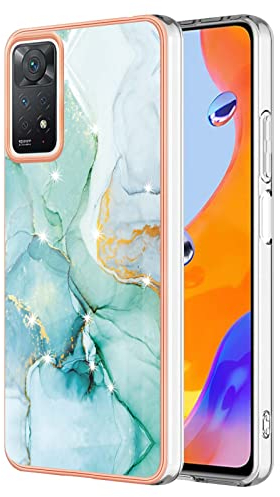 Kompatibel mit Xiaomi Poco X4 Pro 5G Absturzsicherung Hülle,2 in 1 (TPU+PC Panel) Transluzente Schutzhülle für das Handy Green