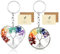SwirlColor Baum des Lebens Schlüsselanhänger 2pcs, schöne runde Herzform 7 Chakra Heilung Kristall Baum des Lebens Schlüsselanhänger Edelstein Glück Anhänger Schlüsselanhänger Schlüsselanhänger mit 2