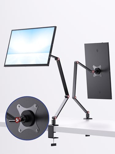 Wearson Portable Monitor Arm Magnetic Quick-Release - 360 Degree Swivel 10 10.1 10.5 11 11.6 12 12.5 13.3 13.4 14 15.6 17 17.3 18 18.5 inch Portable Monitor 75mm x 75mm Vesa Mount FS07B