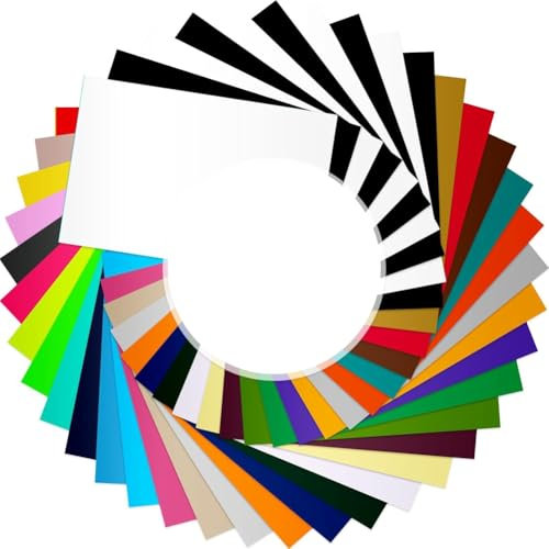 Osmond Muestrador de Hojas de Vinilo de Transferencia Térmica, Suministros de Vinilo para Planchar Adicionales 8.5 X 12, Materiales para la Fabricación de Camisetas HTV