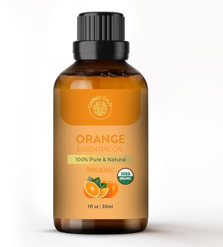 Carno Calm Ätherisches Bio Süßorangenöl 30ml | 100% Reines Natürliches Ätherisches Öl Orange für Diffusor, Aromatherapie, Raumduft, Seifen- & Kerzenherstellung | 1 fl oz